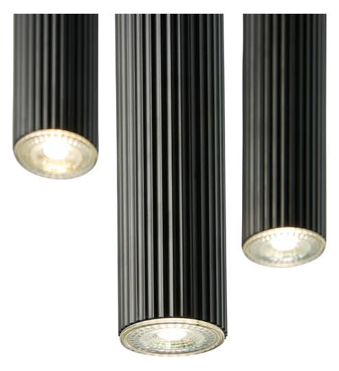 LED-Pendelleuchte 3x5W Vico sw GU10 sym IP20 3LEDs LED austauschbar Ø220mm