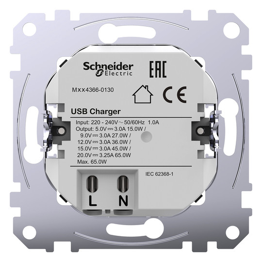 USB-Spannungsversorgung 1USB-C UP 3250mA 20V 50-60Hz