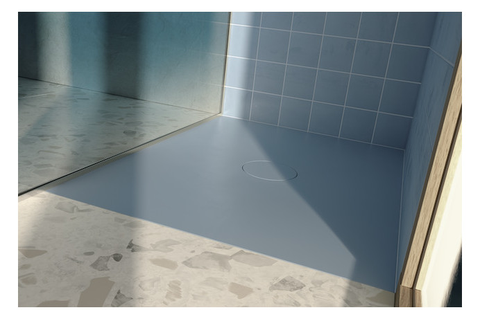 Bette Duschfliese BetteAir 1000 x 900 mm, jasmin, Rechteck, glasierter Titan-Stahl