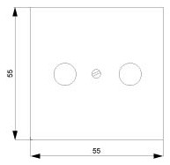 Zentralplatte Ant.dose 1f DELTAi-system ti-ws titanweiß Schraubbef