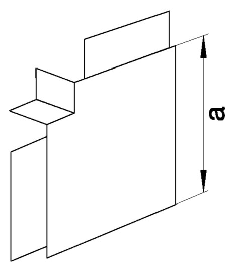 Flachwinkel LF-K HFT 190x61mm Kst unbeh ver-ws RAL9016 hfr