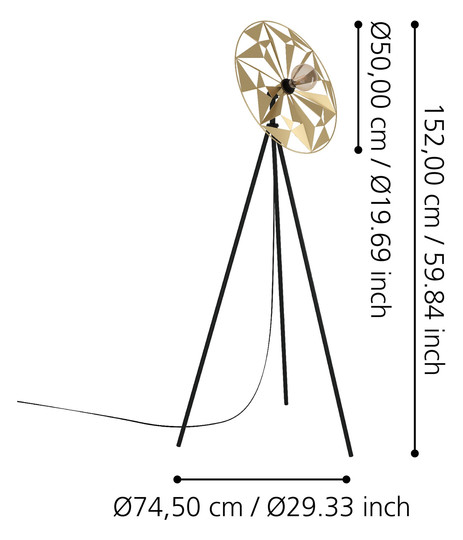 EGLO Stehleuchte/1 E27             43809 