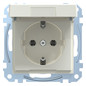 Steckdose 1f polws glz System M UP Klappd IP20