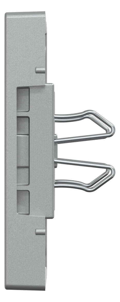 Zentralplatte USB 2f alu-si Klemmbef m.Aufdr aluminium-silber