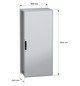 Standschrank ST IP55 B800xH1800xT500mm pulverbesch RAL7035 Koppelbar