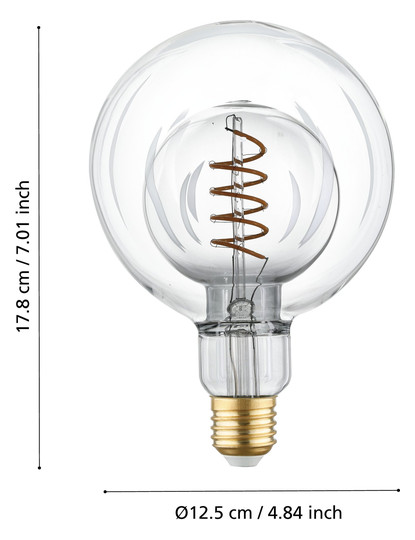 EGLO Leuchtmittel E27-LED G125 2W 110256 