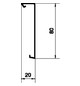 Oberteil SL-K 80mm Kst ver-ws RAL9016 hfr