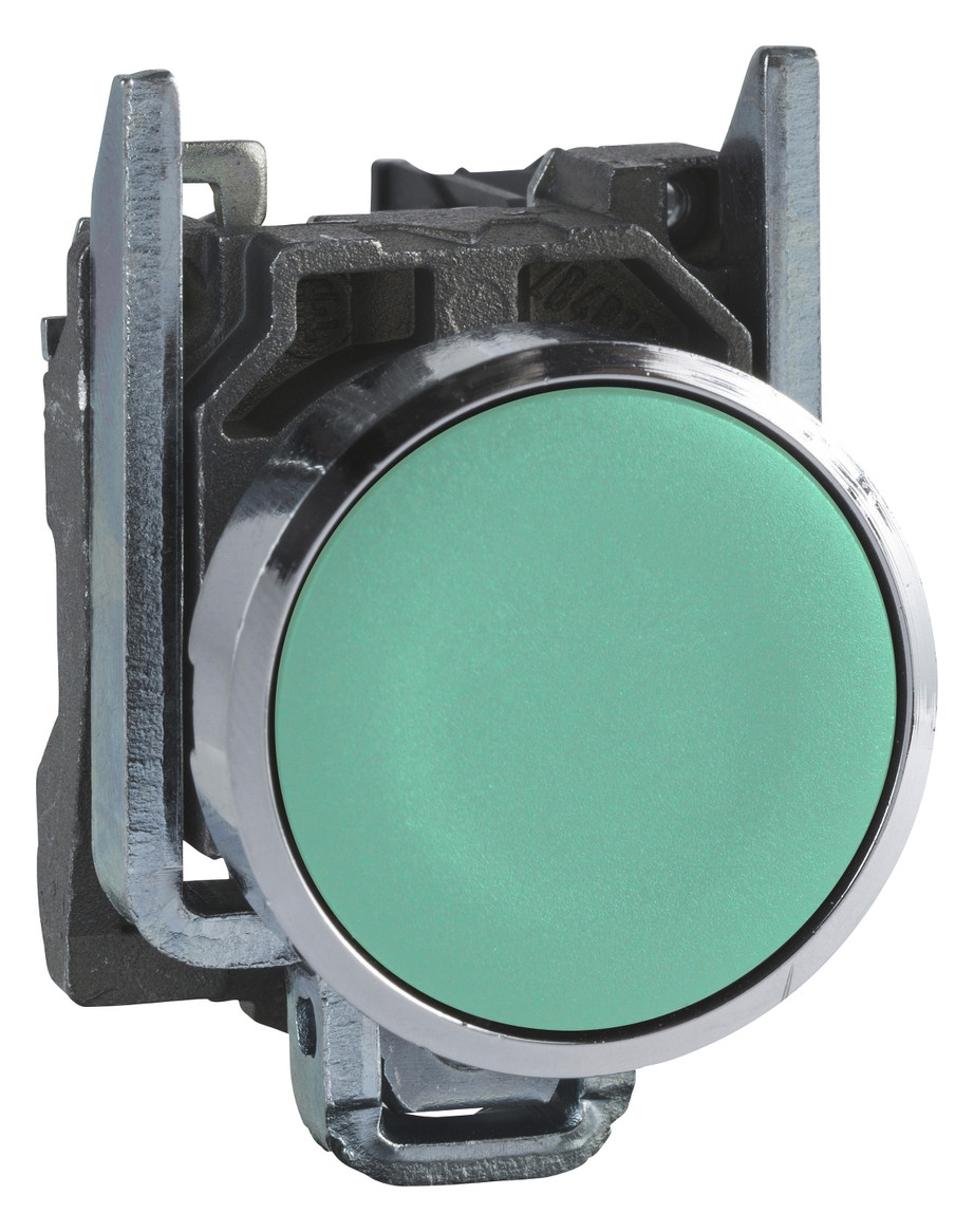 Drucktaster 1f gn rnd Ø22,5mm 1S IP66 fl Tastend