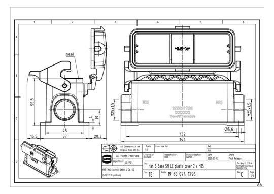 HART Sockelgehäuse M1x25     19300241296 