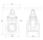 Grundfos Absperrschieber DN 80, PN 10, druckseitig