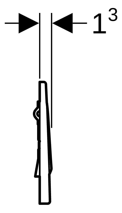 GE Mambo BetPl. für UR-Strg. mit pneumatischer Sp-Ausl., gebürster