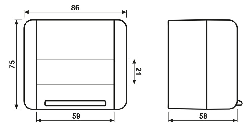 Gehäuse Datenanschl WG 800 gr Schraubbef Klappd m.Beschr.Feld
