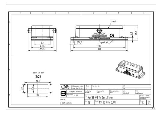 HART Anbaugehäuse            09300160381 