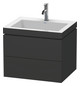 Duravit Waschtisch-Unterschrank c-bonded L-Cube 60 x 48 cm, ohne Hahnloch, graphit matt, 2 Schubkästen, wandhängend Duravit Waschtisch-Unterschrank c-bonded L-Cube 60 x 48 cm, ohne Hahnloch, graphit matt, 2 Schubkästen, wandhängend
