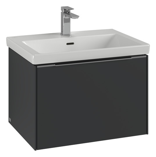 V&B Waschtisch-Unterschrank Subway 3.0 62,2x42,9x47,8cm, mit LED/Griff Aluminium glänzend, arizona oak