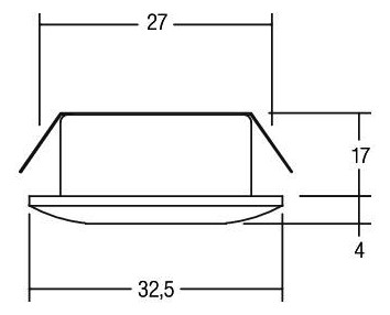 LED-Lichtpunkt 1,2W 3000K 70lm alu Konv IP44 Ø32,5x4mm