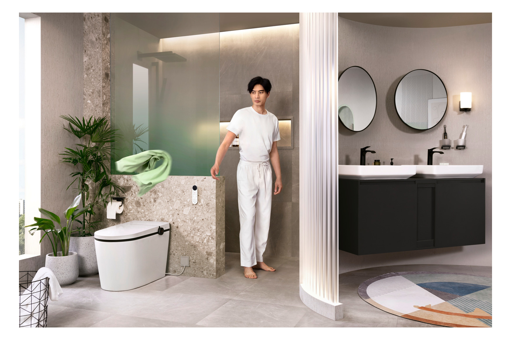 hansgrohe Waschtisch-Einhebelmischer 110 Vivenis CoolStart mit Zugstangen-Ablaufgarnitur, mattschwarz hansgrohe Waschtisch-Einhebelmischer 110 Vivenis CoolStart mit Zugstangen-Ablaufgarnitur, mattschwarz