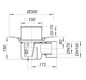 Dallmer Bodenablauf 57 KE Serie 15 DN 70/100, 150x150mm