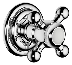 Dornbracht Fertigmontageset Madison UP-Dreiwege-Umstellung, Drehumstellung, Rosette d= 60mm, platin
