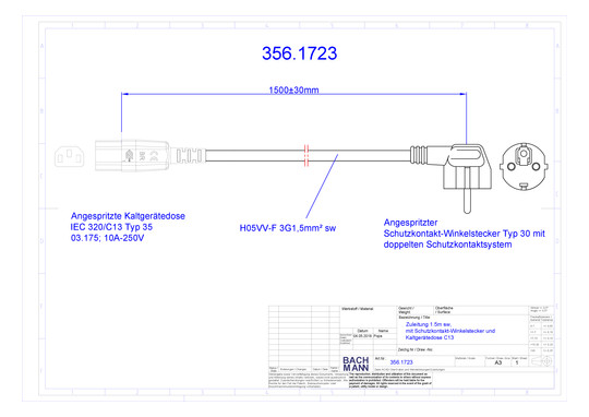 Bachmann Verlängerung H05VV-F   356.1723 