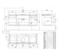 V&B Waschtischunterschrank Legato 140x55x50cm, Waschtisch mittig, mit Beleuchtung, Glossy White