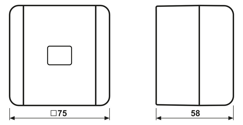 Wipptaster-Modul gr 1S AP WG 800 IP44 glz Wipptaster-Modul gr 1S AP WG 800 IP44 glz