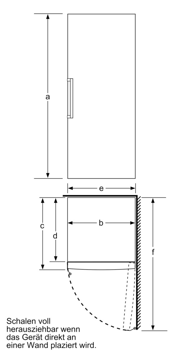 Gefrierschrank 328l C 170kwh 38dB ws NoFrost 5Korb B700xH1760mm Warnsignal: