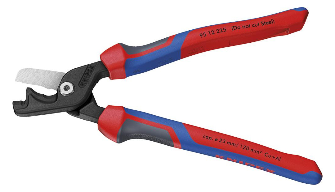 Bild Kabelschere SB mit Mehrkomponenten-Griff en 225mm schlanke Kopfform KNIPEX-1