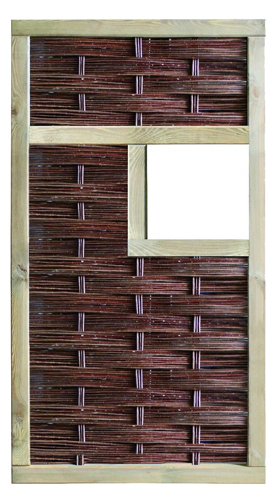 Bild LABO-3D Weidengeflechtzaun 94x180cm, 1 F enster mittigRahmen 70 x 35 mm - n.a.-0
