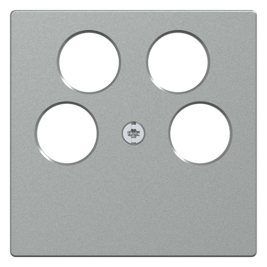Zentralplatte Sat/TV/Radi System M alu Schraubbef 4f