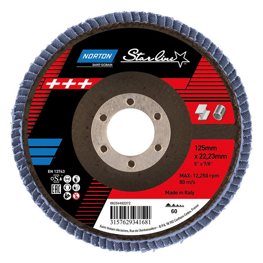 Bild Fächerscheibe Starline 125 mm P60 - Norton-0