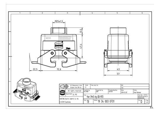 HART Han 3HvE-kg-QB-M25      19340030731 