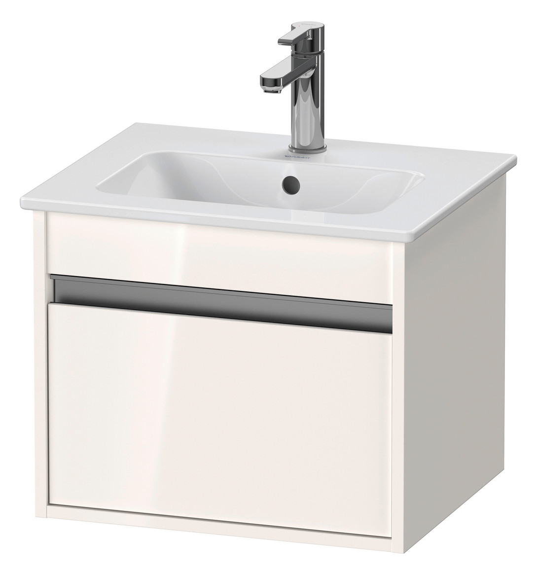 Duravit Waschtisch-Unterschrank Ketho Compact 50x41,2x41cm, 1 Auszug, wandhängend, Eiche schwarz