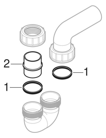 Geberit Rohrbogen-Geruchsverschluss PE DN 100, PE-HD