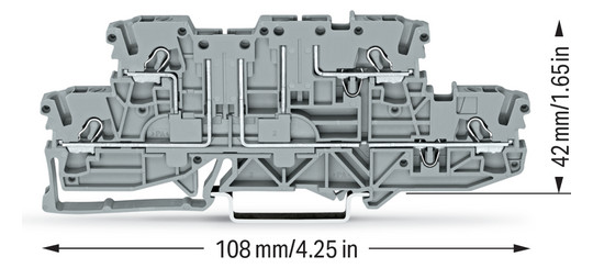 Reihenklemme 0,25-4qmm Serie 2002 gr 16A 2Etagen 2kl Hutschiene TH35