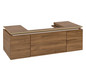 V&B Waschtischunterschrank Legato 120x38x50cm, Waschtisch mittig, Kansas Oak