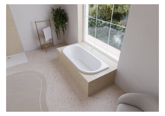 Kaldewei Badewanne CENTRO DUO 2 131 170x75cm, Griffloch Vollantislip Perl-Effekt, schwarz