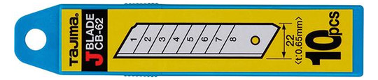 TAJIMA-Cutterklinge LB62H - 22mm (10 Stück)