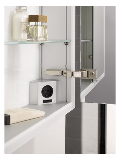 EMCO Aufputz-Lichtspiegelschrank prime 1200x700mm, mit Lichtpaket, 2-türig, aluminium/spiegel