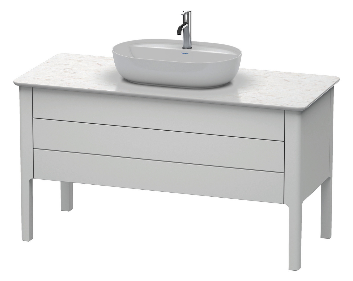 Duravit Waschtisch-Unterschrank Luv 133,8x57x74,3cm, 1 Schubkasten, 1 Auszug, stehend, Nachtblau Seidenmatt