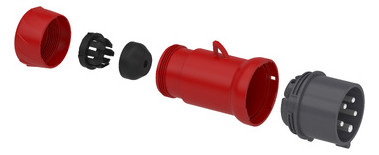 CEE-Stecker 4p 16A IP44 Acti9 380-415 V (50+60 6h Schraubkl Kst Verschraubung