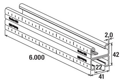 Bild Montageschiene FUS 21D/2,0 fvz - 6000 fi scher - fischer-3