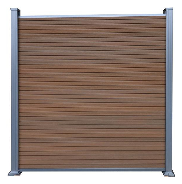 Bild WAREN-Serie, 175x180cm ca. 175 x 180 cm, TEAK silber oder anthrazit WPC-Steckzau - n.a.-1