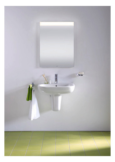 Duravit Waschtisch D-Code 60 x 46 cm, mit Hahnloch, Überlauf, Hahnlochbank, weiß
