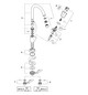 GROHE Standventil Costa 1/2", schwenkbarer Rohrauslauf, Markierung blau, chrom