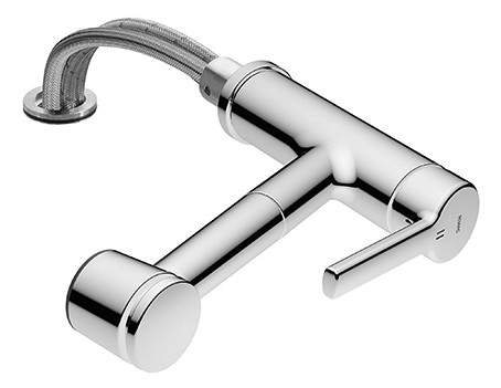 KWC Spültisch-Einhebelmischer LUNA E Ausladung 220 mm, verchromt, wegnehmbar, Auszugbrause