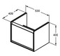Ideal-Standard Möbelwaschtisch-Unterschrank Connect Air 53 x 40,9 x 40 cm, Nussbaum Dekor