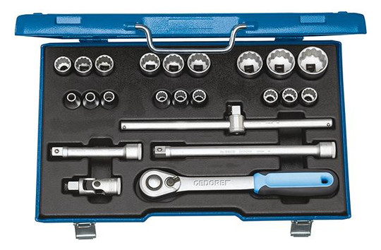 GEDORE-Steckschlüssel-Garnitur D19EMU-20 - 1/2,...