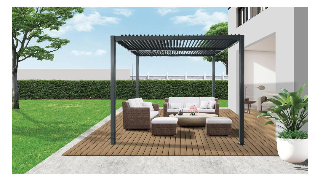 Bild Terrassenürdachung 9m² iokimatisch 3x3 m - floraworld-4