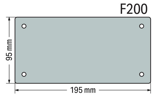 Schrank-Frontplatte 2HE Serie 850 lack B195xH95mm ST